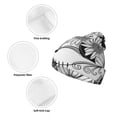 thumbnail image 3 of Kdxio Floral Sugar Skull Portrait Winter Beanie for Men Women Beanie Knit Hat Cuffed Cap Beanie Knit Chunky Snow Cap, 3 of 6
