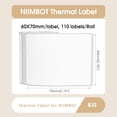 thumbnail image 2 of NIIMBOT B3S Labels, 2.36"x 2.76"(60x70mm) Thermal Sticker Label for B3S Label Maker, 1 Roll of 110 (White), 2 of 7
