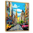 thumbnail image 2 of Designart "Pop Art Munich I" Cityscapes Floater Framed Canvas Art Print, 2 of 7