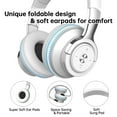 thumbnail image 3 of Cshidworld Wireless On-Ear Headphone, Upgrade Bass HiFi Stereo, Foldable & Wireless Wired Mode, Noise Isolating Over Ear Headphone w/ Microphone and Volume Control, for Laptop Cell Phone, 3 of 8