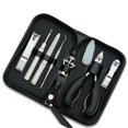 thumbnail image 1 of 7pcs Manicure Set Stainless Steel Manicure Pedicure Kit Grooming Kit Nail Clippers, 1 of 5