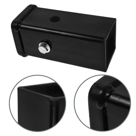 TABLETREANDS 1Set Black Steel On Receiver Tube for Vehicle Trailer Hitch Adapter 15.0x7.0x7.0in