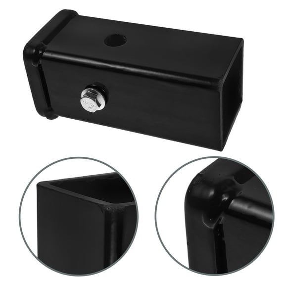 TABLETREANDS 1Set Black Steel On Receiver Tube for Vehicle Trailer Hitch Adapter 15.0x7.0x7.0in