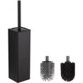 thumbnail image 1 of Brosse WC et Sort Noire Brosse de Toilette en Silicone con 2 Têtes de Brosse pour la Salle de Bain, Carré, 1 of 5