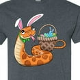 thumbnail image 4 of Inktastic Easter Cute Snake with Basket and Bunny Ears T-Shirt, 4 of 5