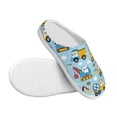 thumbnail image 3 of Disketp Building Truck Women's Men's Slippers Plush Slip-On House Slipper for Winter Indoor Soft Cushion Non-slip Fluffy Slides Slippers-39/40, 3 of 7