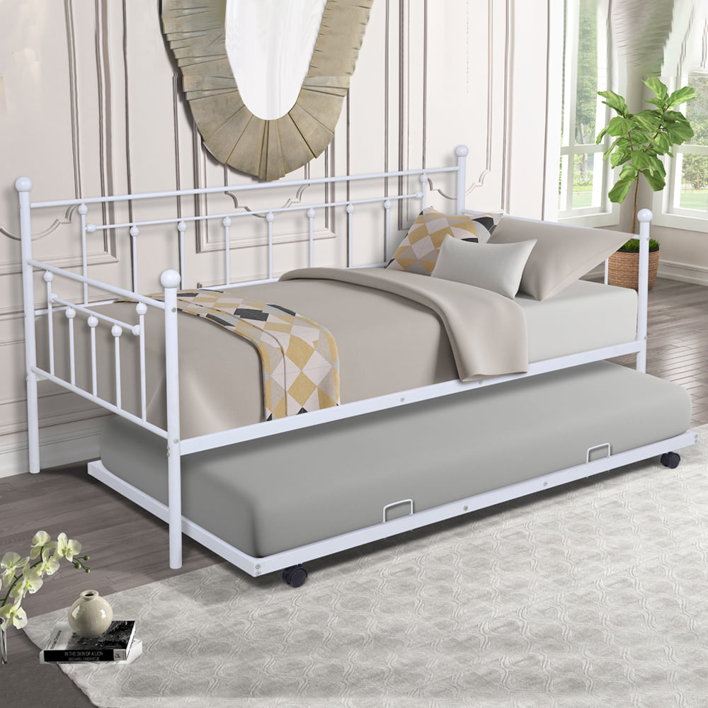 Twin Bed With Trundle Frame Set Heavy, Twin Bed And Trundle Set