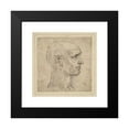 thumbnail image 2 of Parmigianino 15x16 Black Modern Framed Museum Art Print Titled - Head of a Man in Profile to Right (1503-40), 2 of 5