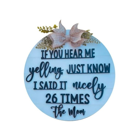 

Eudgs Funny Welcome Sign Front Door Round Outdoor Indoor Spring Wreath Farmhouse Porch Garland Wood Decorations Sign Housewarming For Summer Fall Home Wall Hanging Party s Day Decorations Wooden