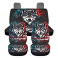 thumbnail image 7 of Pzuqiu Wolf Red Automotive Seat Covers Lightweight Car Seat Covers Full Set Front and Rear Seat Cover Set Elegance Easy to Install Car Seat Cushion Universal Fit Most Sedans, 7 of 7