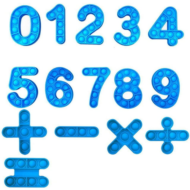 justharion Number Shaped Decompressing Toy Set Fidget Pack Cheap Digital Toys Kit 0-9 Numbers Educational Toys Parent-child Interactiive Sensory Toy