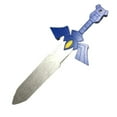 thumbnail image 3 of Wind Waker Link Costume Set | 14" Wind Waker Shield | 17" Master Sword | Legend of Zelda Wooden Cosplay Prop | Small, 3 of 5