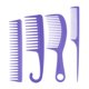 thumbnail image 2 of Juego de 4 peines de dientes anchos, plástico desenredante, peine de gancho antiestático multiusos, cepillo para el cabello para champú, la mayoría de , púrpura Sunnimix Peines para peinar el cabello, 2 of 8