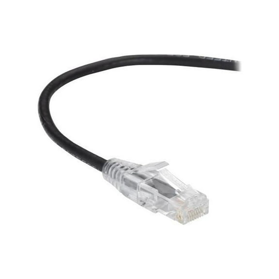 Black Box C6PC28-BK-01 Slim-Net Cat6 Patch Cable Black 1Ft