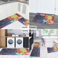thumbnail image 5 of Colorful Patchwork Pioneer Flower Pattern Kitchen Rugs Sets Of 2,Anti Fatigue Kitchen Mat Rugs Non Slip Washable,Decorative Kitchen Floor Mats for Kitchen,Sink,Laundry,17"x30"+17"x47", 5 of 7