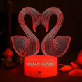 thumbnail image 1 of Valentine's Day Love Rose Flower Department 3d Small Night Lamp Creative Acrylic Led Visual Atmosphere Small Table Lamp, 1 of 1