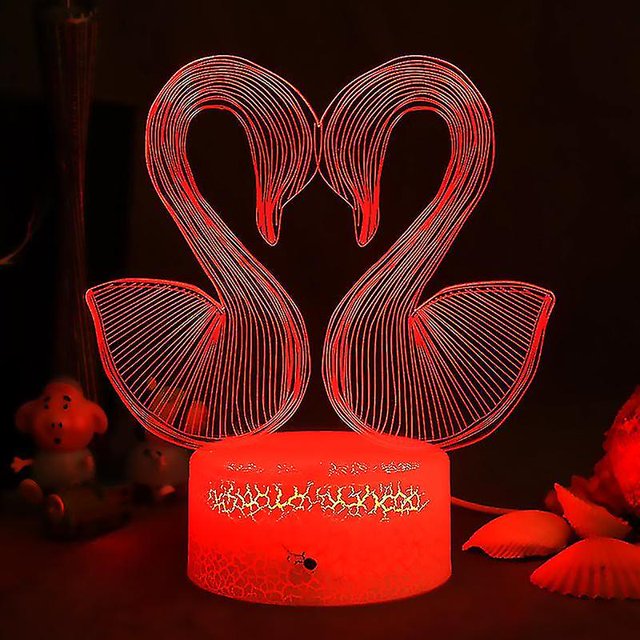 Valentine's Day Love Rose Flower Department 3d Small Night Lamp Creative Acrylic Led Visual Atmosphere Small Table Lamp