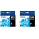 thumbnail image 1 of Cartucho de tinta Epson T202 Claria de capacidad estándar cian (x2), 1 of 5