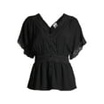 thumbnail image 6 of No Boundaries Juniors Lace Trim Button Front Kimono, 6 of 6