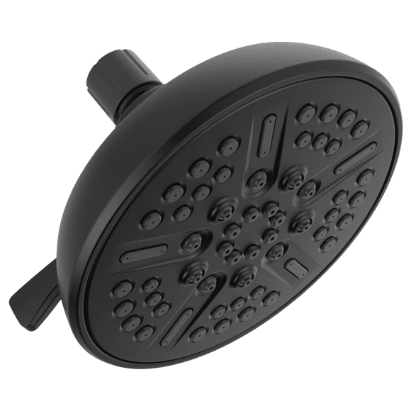 Delta Faucet 8-Spray Touch-Clean Matte Black Shower Head in Matte Black