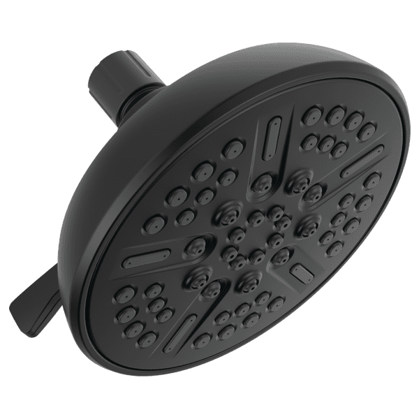 Delta Faucet 8-Spray Touch-Clean Matte Black Shower Head in Matte Black