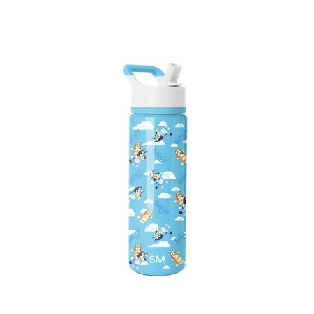 Simple Modern Bluey 22 fl oz Insulated Stainless Steel Summit Wide Mouth Water Bottle with Straw Lid|Bluey Sky Simple Modern Bluey 22 fl oz Insulated Stainless Steel Summit Wide Mouth Water Bottle with Straw Lid|Bluey Sky