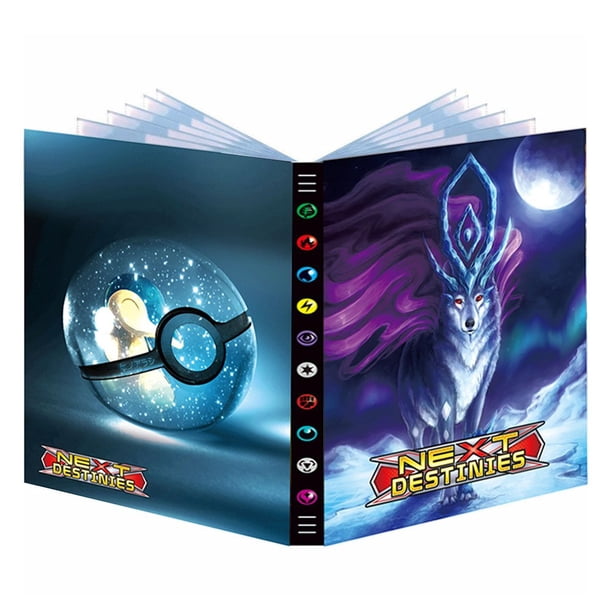Álbum de 9 bolsillos para colección de libros de Pokémon, soporte de mapa de dibujos animados, carpeta de juego de Anime VMAX GX, lista cargada, regalo de juguete para niños, 432 tarjetas Fivean unisex