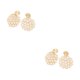 thumbnail image 4 of Qarigey Pendientes de hipoalergénicos Pendientes colgantes geométricos para mujeres de estilo elegante y chic Pendientes blanco blanco 2Conjunto, 4 of 6