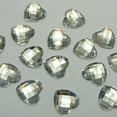 thumbnail image 5 of U8MO 100 Clear Acrylic Faceted Heart Flatback Rhinestone Gems Beads 16X16mm No Hole, 5 of 6