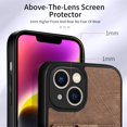 thumbnail image 6 of SaniMore Compatible with iPhone 12 Case, Wallet Stand Elastic Credit Card Slot Magnetic Car Mount Ring Holder Premium PU Leather Protection Cover for iPhone 12 6.1-inch, Brown, 6 of 9