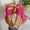 Hot Pink, variant on Women's Summer Plus Size Solid Color Open Toe Wedge Heel Slides Thick Sole Casual Platform Sandals Comfortable Outdoor Shoes for Daily & Beach Wear Yellow 9.5(43)