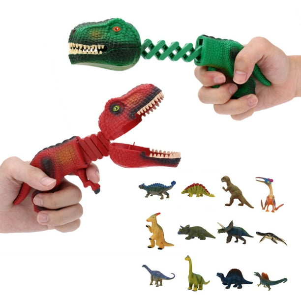 Bowake Dinosaur Animal Figures Grabber Claw Game Snapper Pick Up Claw