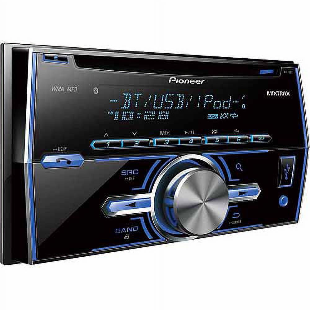 Pioneer FH-X70BT Double Din Single CD Receiver with Built-in Bluetooth, 2-Line Display, MIXTRAX, Pandora, USB, Aux - image 2 of 3