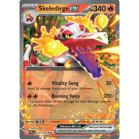 Pokemon Paldea Evolved Double Rare Skeledirge ex #37