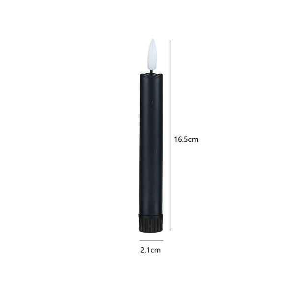 6 velas electrónicas LED con mando a distancia alimentado por batería (negro) Sywqhk Para estrenar