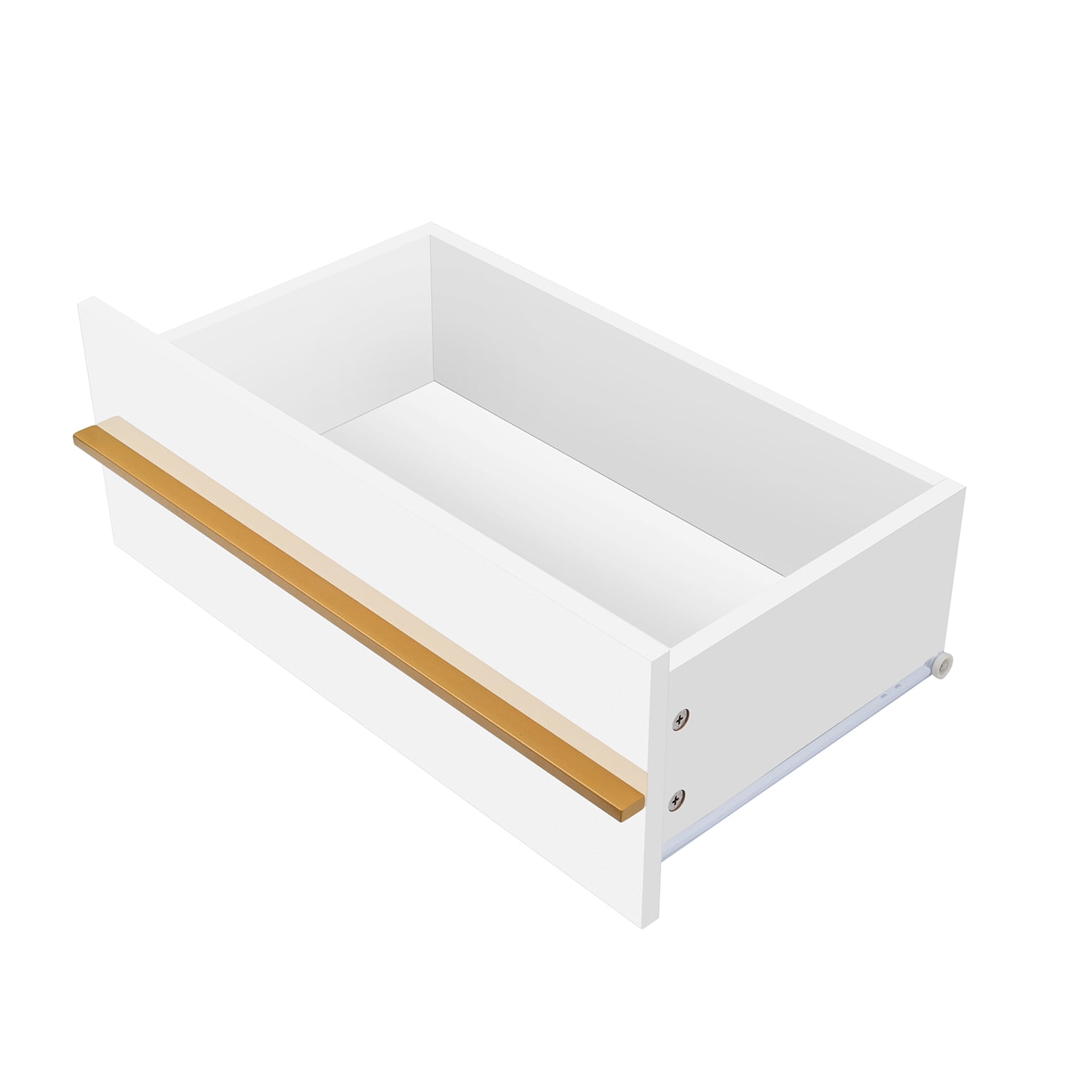 Kadyn 59"L Sideboard, Kitchen Storage Cabinet with Large Storage Space and Gold Metal Legs for Living Room, White