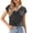 Dark Gray, variant on BESEW7 Women's Summer Tops Casual Short Sleeve Blouses Solid Crew Neck Relaxed Fit Knit Tee for Business Work Holiday Everyday Wear White S