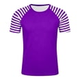 thumbnail image 4 of oqasdz Boys Carnival Stripe Print Short Sleeve T Shirt Colorful Festive Graphic Tee Top for Kids Comfortable Fit Performance Summer Dailywear, 4 of 4