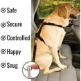 thumbnail image 4 of Mana Ohana Dog Seat Belt for Dogs Safety Belt Adjustable Black Nylon Vehicle Tether for Pets, Cat Car Indoor Restraint Lead, 4 of 6