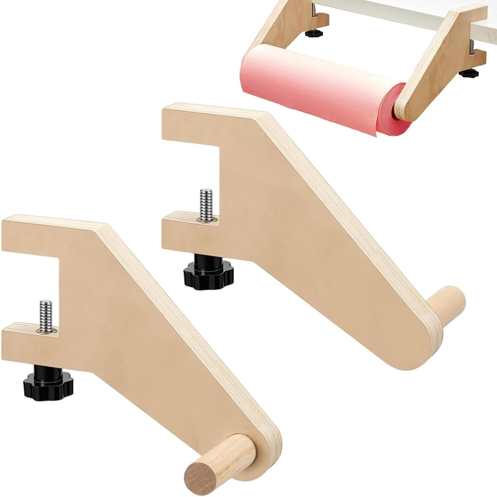 Fiocias Tabletop Paper Roll Dispenser Clamp Paper Towel Holder for Drawing Packaging
