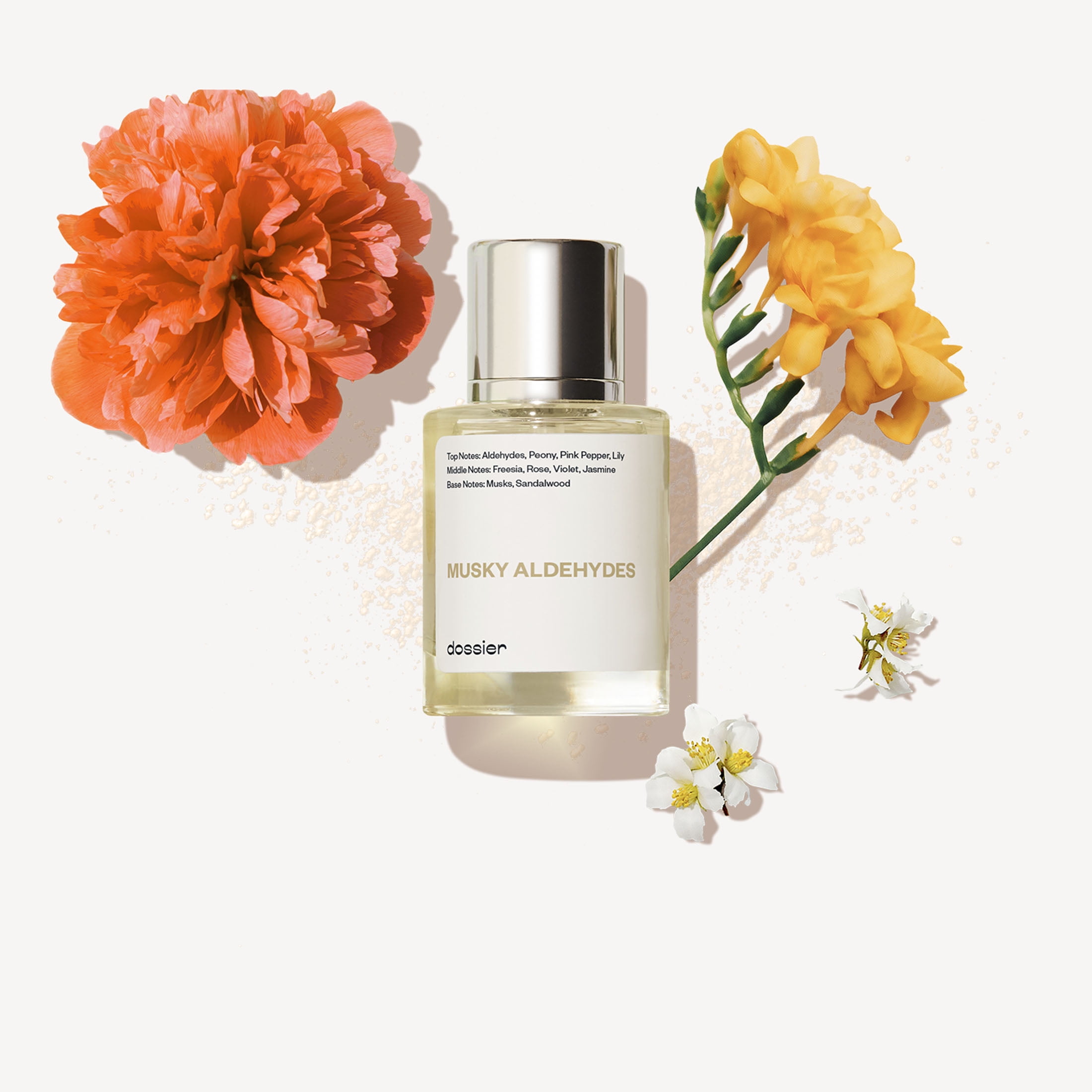 Dossier Musky Aldehydes Eau de Parfum, Inspired by Byredo's Blanche, Unisex Perfume, 1.7 oz