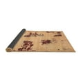 thumbnail image 2 of Ahgly Company Indoor Round Abstract Brown Modern Area Rugs, 3' Round, 2 of 4