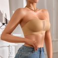 thumbnail image 4 of Daolelai Women's Front Buckle Invisible Bra Strapless Non- Underwear Beautiful Back Underwear Gathered Tube Top, 4 of 9