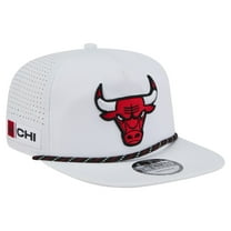 Men's New Era White Chicago Bulls Performance Rope Golfer Adjustable Hat