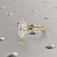 thumbnail image 2 of Hitanshu Jewels Pretty Marquise Cut Cubic Zirconia Solitaire Women's Band Ring 14K Yellow Gold Plated, 2 of 5