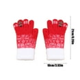 thumbnail image 2 of Nkmbld Winter Thermal Gloves for Men Women, Snowflake Christmas Tree Warm Gloves Winter Padded Thickened Knitted Plush Mittens for Cold Weather, Red, 2 of 8