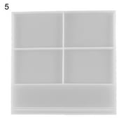 HEVIRGO Epoxy Mold Nonstick Easy to Release Silicone DIY Love Heart Rectangle Resin Frame Mold for Handicrafts Black Silicone