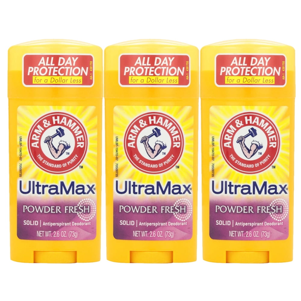 Pack of (3) Arm And Hammer Ultramax Deodorant Antiperspirant Invisible