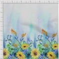 thumbnail image 2 of oneOone Viscose Jersey Fabric Leaves & Sunflower Panel Fabric Prints By Yard 60 Inch Wide, 2 of 3