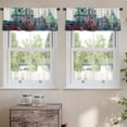 thumbnail image 2 of LALILO Kitchen Curtain Valance Autumn Still Life Pumpkin Rod Pocket Window Curtain 52"x 18" Set of 2, 2 of 7
